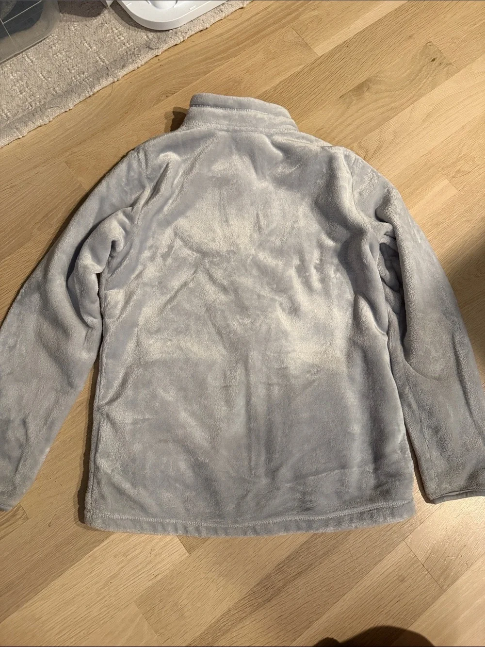 32 Degrees Light Gray Teddy Fleece Zip-Up Jacket for Kids